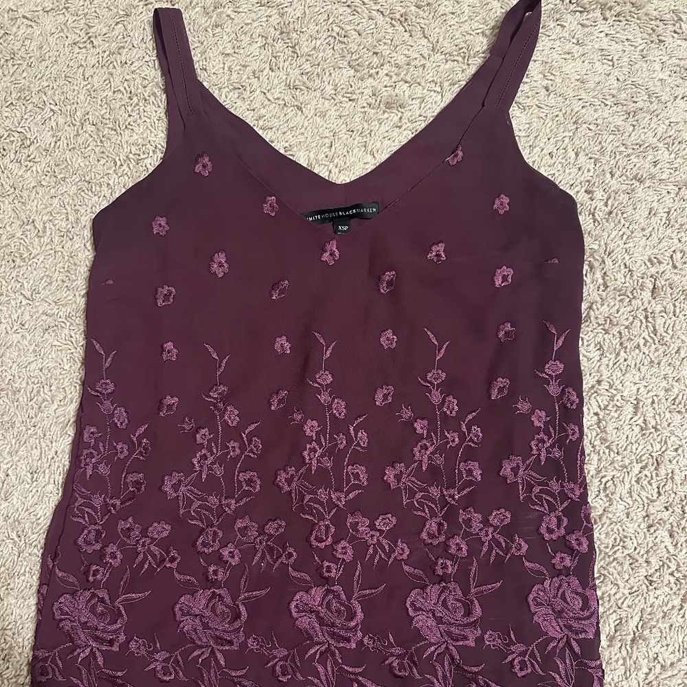 Strappy Purple WHBM top with beautiful detail!